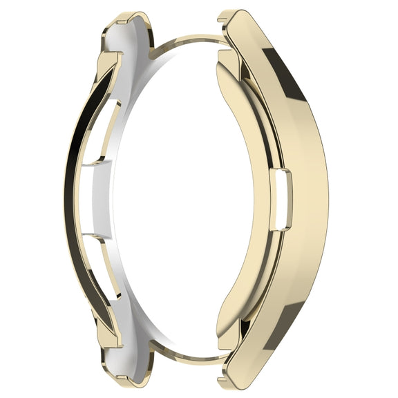 For Samsung Galaxy Watch6 Classic 43mm Electroplated TPU Half Pack Hollow Watch Protective Case(Gold)