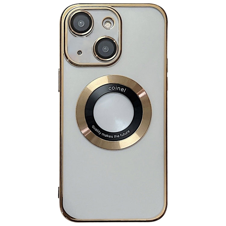 For iPhone 15 Magsafe Electroplating TPU Phone Case(Golden)