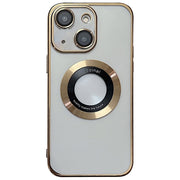 For iPhone 15 Magsafe Electroplating TPU Phone Case(Golden)