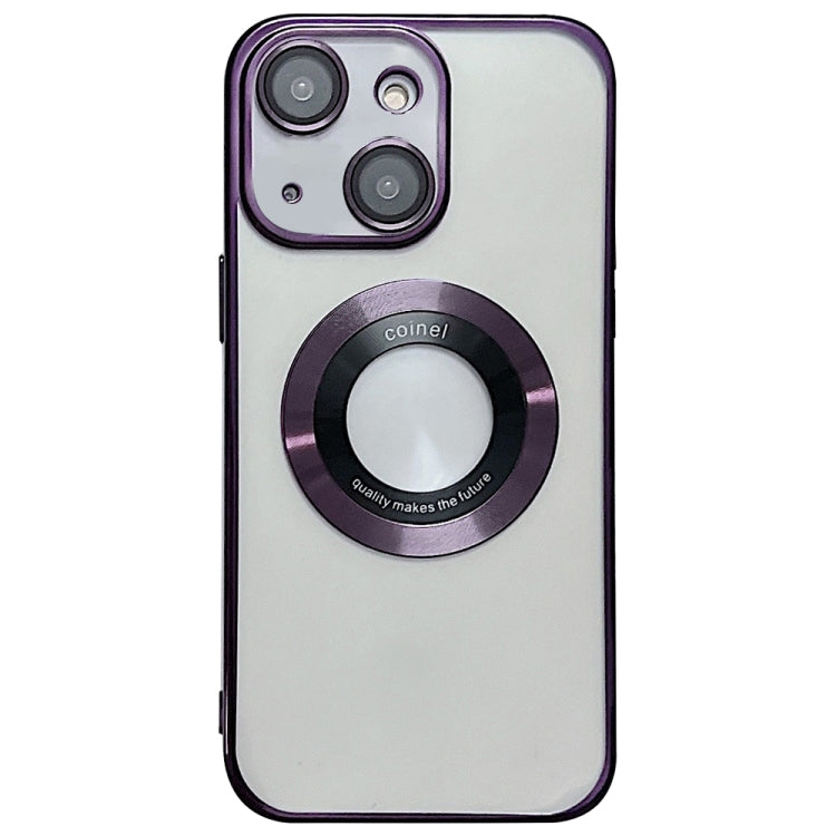 For iPhone 15 Plus Magsafe Electroplating TPU Phone Case(Purple)