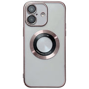 For iPhone 16 Electroplating Magsafe TPU Phone Case(Rose)