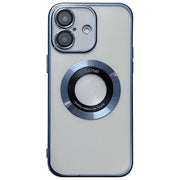 For iPhone 16 Electroplating Magsafe TPU Phone Case(Blue)