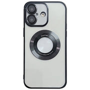 For iPhone 16 Plus Electroplating Magsafe TPU Phone Case(Black)