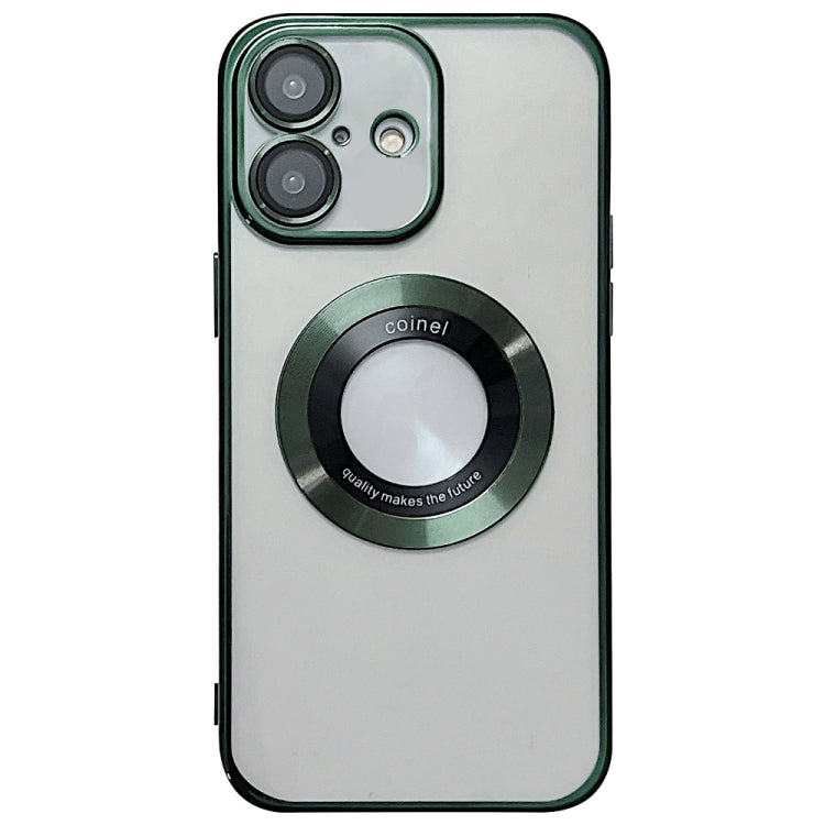 For iPhone 16 Plus Electroplating Magsafe TPU Phone Case(Green)