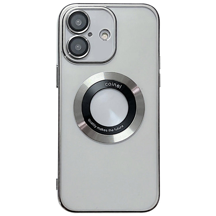 For iPhone 16 Plus Electroplating Magsafe TPU Phone Case(Silvery)