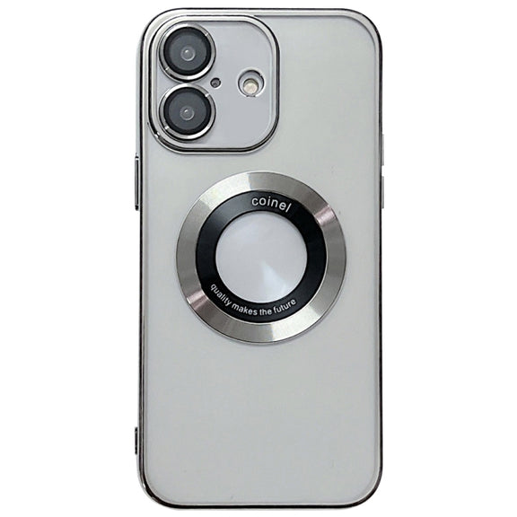 For iPhone 16 Plus Electroplating Magsafe TPU Phone Case(Silvery)