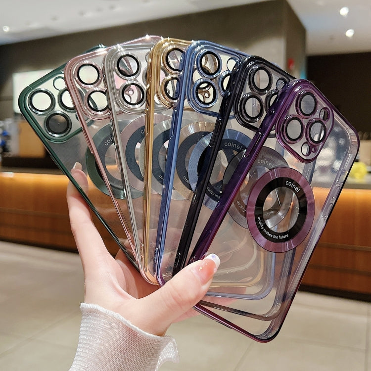 For iPhone 15 Plus Magsafe Electroplating TPU Phone Case(Purple)