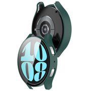 For Samsung Galaxy Watch6 40mm PC + Tempered Film Integrated Watch Protective Case(Green)