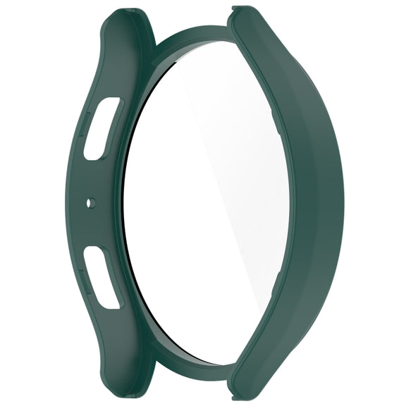For Samsung Galaxy Watch6 40mm PC + Tempered Film Integrated Watch Protective Case(Green)