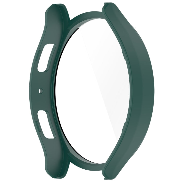 For Samsung Galaxy Watch6 40mm PC + Tempered Film Integrated Watch Protective Case(Green)