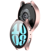 For Samsung Galaxy Watch6 44mm PC + Tempered Film Integrated Watch Protective Case(Rose Gold)