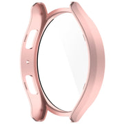 For Samsung Galaxy Watch6 44mm PC + Tempered Film Integrated Watch Protective Case(Rose Gold)