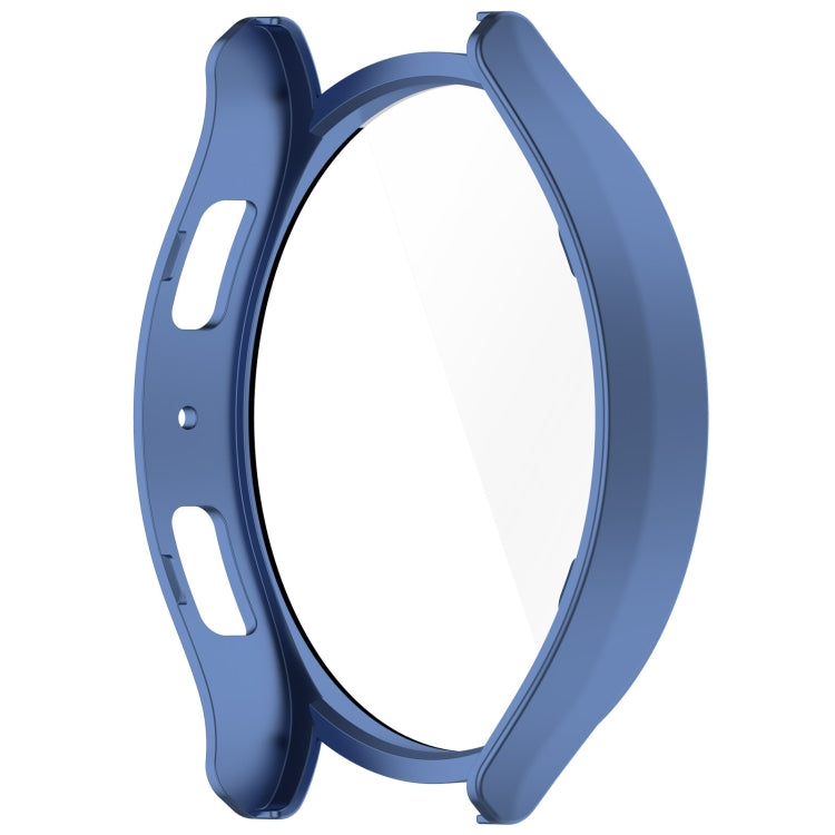 For Samsung Galaxy Watch6 44mm PC + Tempered Film Integrated Watch Protective Case(Blue)
