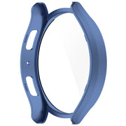 For Samsung Galaxy Watch6 44mm PC + Tempered Film Integrated Watch Protective Case(Blue)