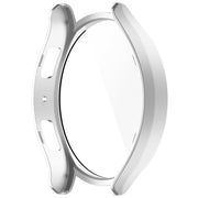 For Samsung Galaxy Watch6 44mm PC + Tempered Film Integrated Watch Protective Case(Silver)