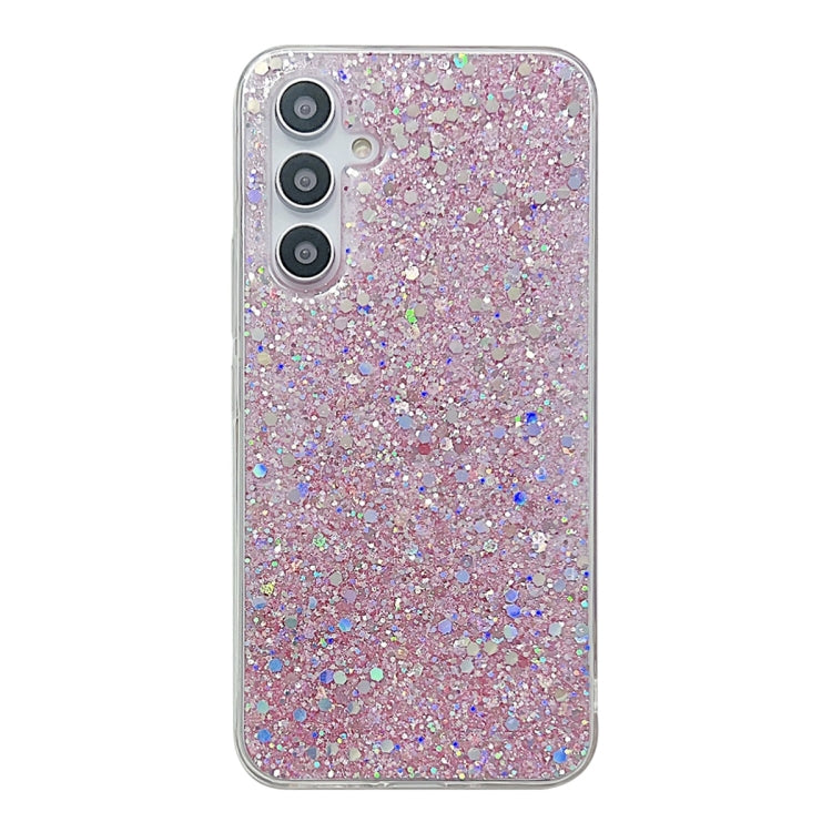 For Samsung Galaxy S24 5G Glitter Sequins Epoxy TPU Phone Case(Pink)