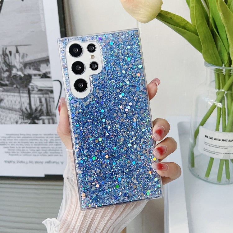 For Samsung Galaxy S24 5G Glitter Sequins Epoxy TPU Phone Case(Blue)