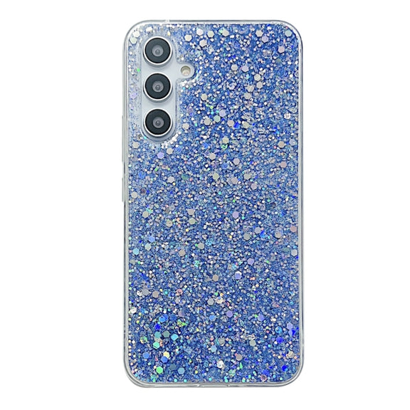 For Samsung Galaxy S24 5G Glitter Sequins Epoxy TPU Phone Case(Blue)