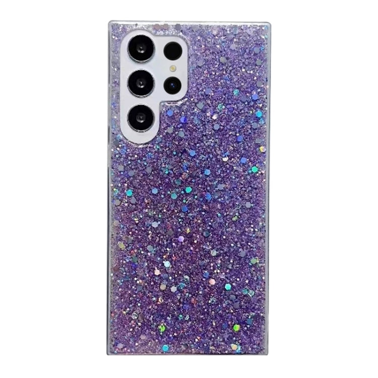 For Samsung Galaxy S24 Ultra 5G Glitter Sequins Epoxy TPU Phone Case(Purple)