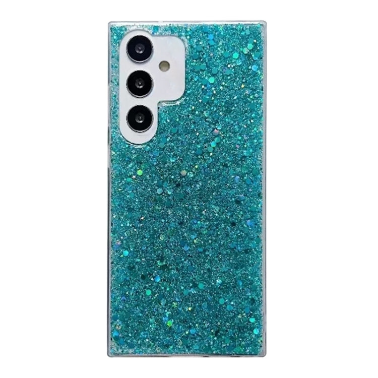 For Samsung Galaxy S25 Ultra 5G Glitter Sequins Epoxy TPU Phone Case(Green)