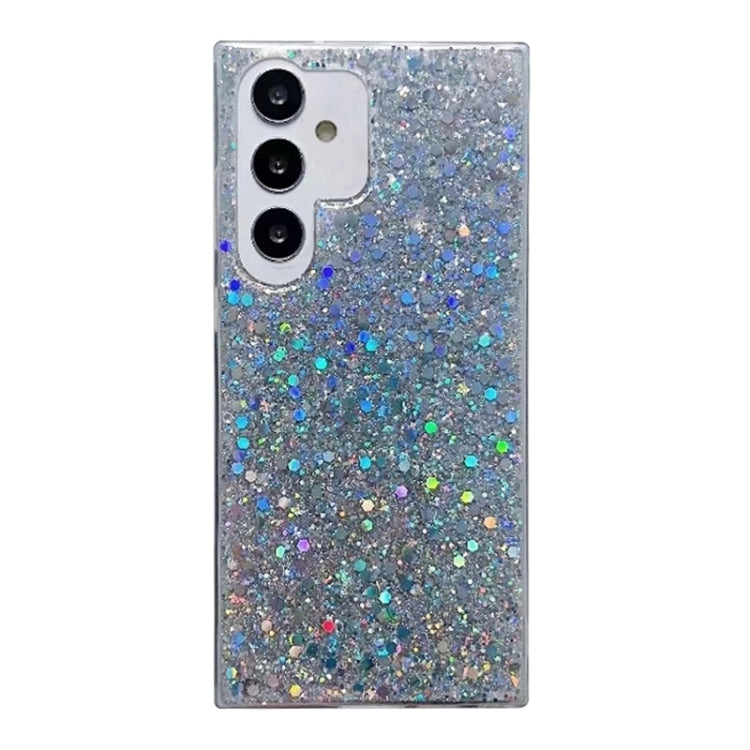 For Samsung Galaxy S25 Ultra 5G Glitter Sequins Epoxy TPU Phone Case(Silver)