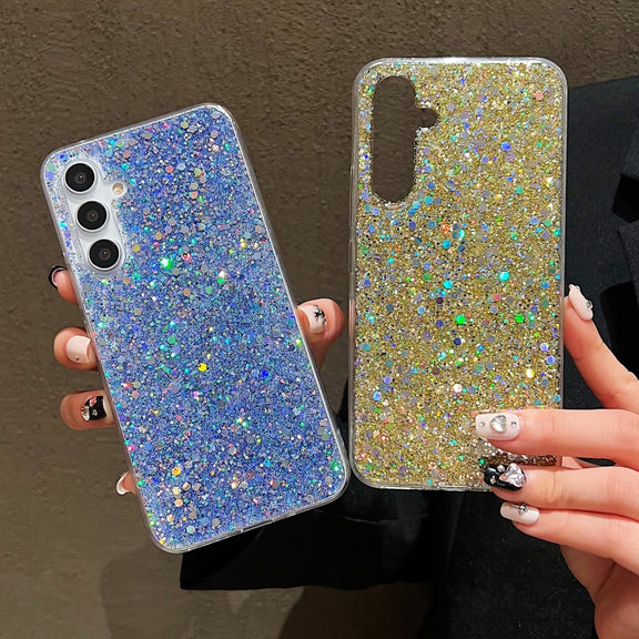 For Samsung Galaxy S24 5G Glitter Sequins Epoxy TPU Phone Case(Pink)