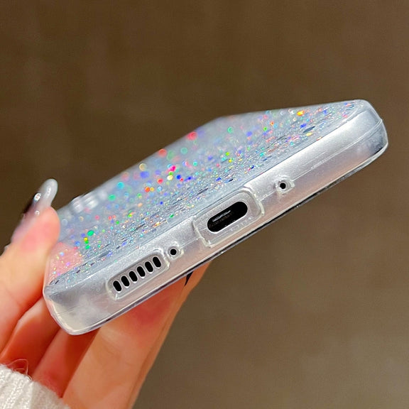 For Samsung Galaxy S24 5G Glitter Sequins Epoxy TPU Phone Case(Pink)