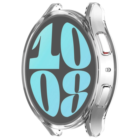 For Samsung Galaxy Watch6 40mm Full Coverage TPU Electroplated Watch Protective Case(Transparent)