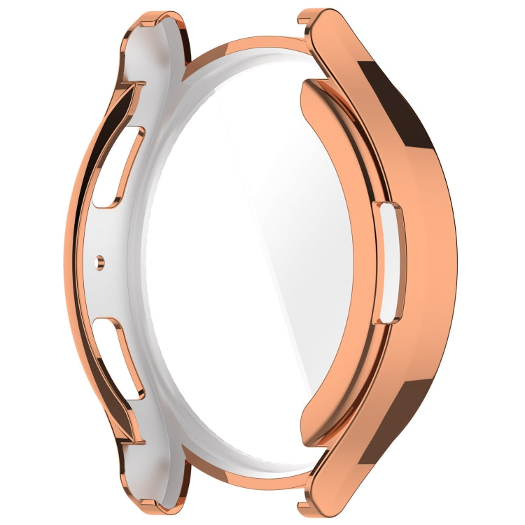 For Samsung Galaxy Watch6 40mm Full Coverage TPU Electroplated Watch Protective Case(Rose Gold)
