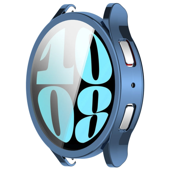 For Samsung Galaxy Watch6 40mm Full Coverage TPU Electroplated Watch Protective Case(Blue)