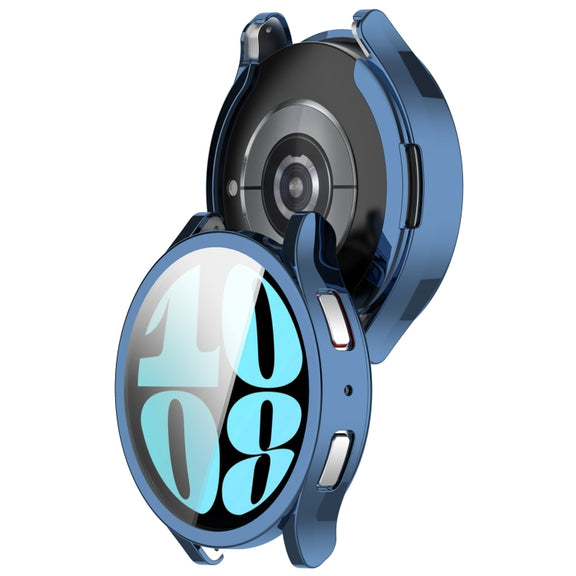 For Samsung Galaxy Watch6 40mm Full Coverage TPU Electroplated Watch Protective Case(Blue)