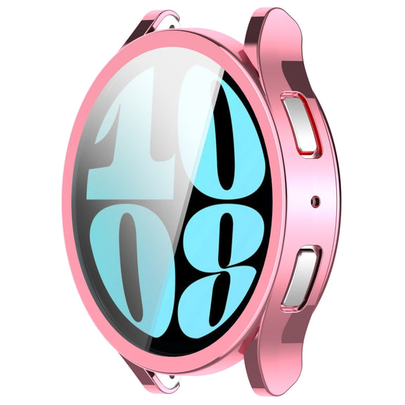 For Samsung Galaxy Watch6 40mm Full Coverage TPU Electroplated Watch Protective Case(Pink)