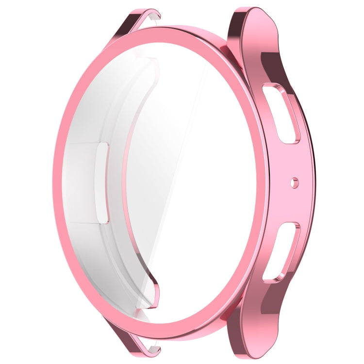 For Samsung Galaxy Watch6 40mm Full Coverage TPU Electroplated Watch Protective Case(Pink)