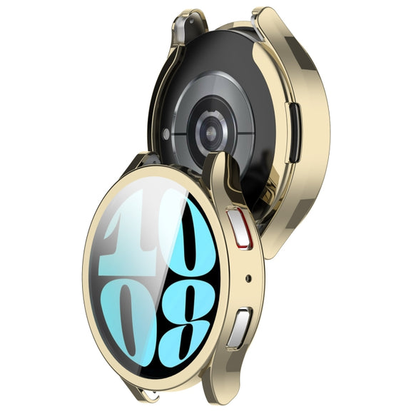 For Samsung Galaxy Watch6 40mm Full Coverage TPU Electroplated Watch Protective Case(Gold)