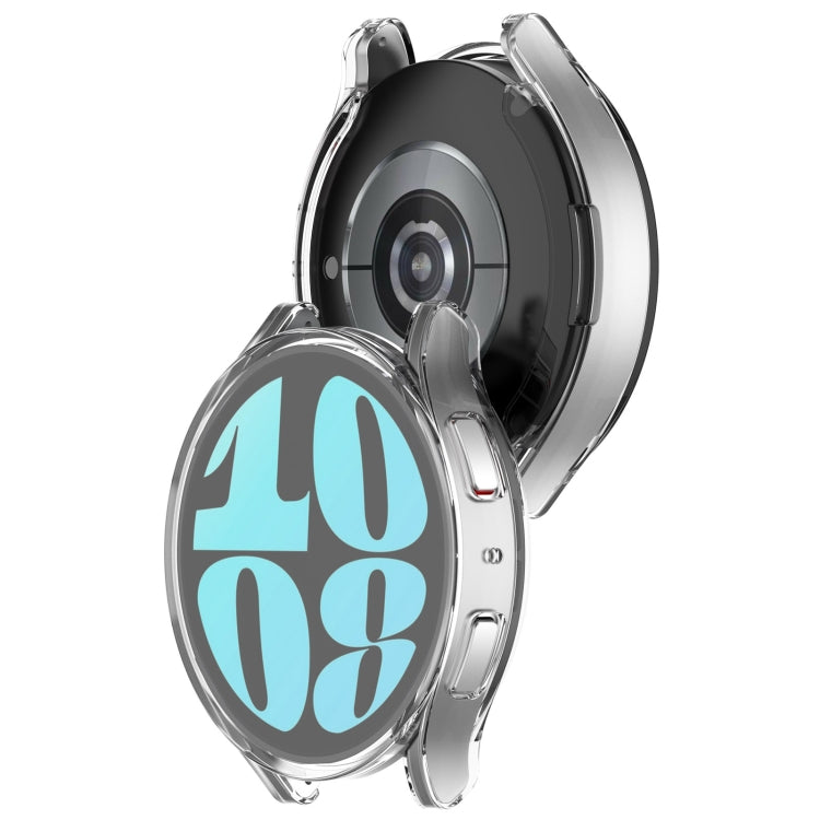 For Samsung Galaxy Watch6 44mm Full Coverage TPU Electroplated Watch Protective Case(Transparent)