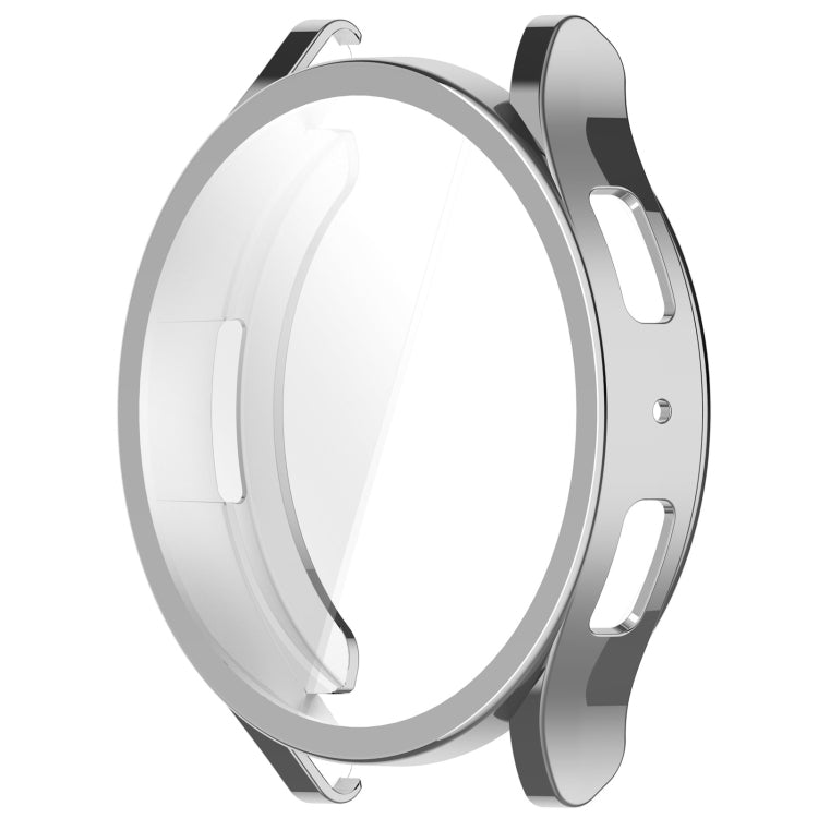 For Samsung Galaxy Watch6 44mm Full Coverage TPU Electroplated Watch Protective Case(Silver)