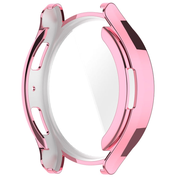 For Samsung Galaxy Watch6 44mm Full Coverage TPU Electroplated Watch Protective Case(Pink)