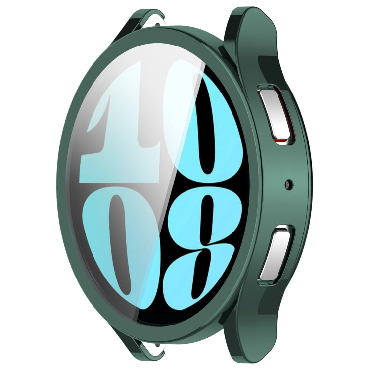 For Samsung Galaxy Watch6 44mm Full Coverage TPU Electroplated Watch Protective Case(Green)