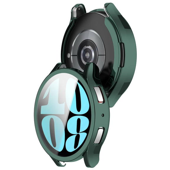 For Samsung Galaxy Watch6 44mm Full Coverage TPU Electroplated Watch Protective Case(Green)