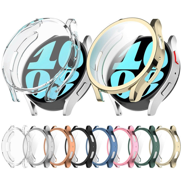 For Samsung Galaxy Watch6 44mm Full Coverage TPU Electroplated Watch Protective Case(Green)
