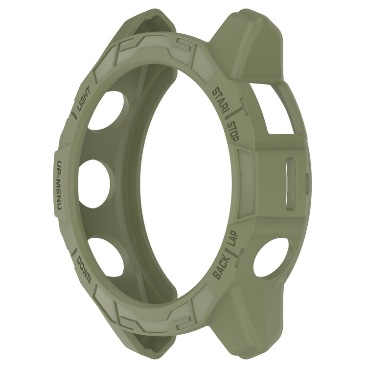 For Garmin Epix Pro / Epix Pro Gen 2 51mm / Fenix 7X / 7X Pro Armored TPU Half Wrapped Watch Protective Case(Green)