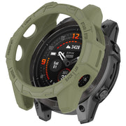 For Garmin Epix Pro / Epix Pro Gen 2 47mm / Fenix 7 / 7 Pro Armored TPU Half Wrapped Watch Protective Case(Green)