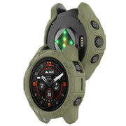 For Garmin Epix Pro / Epix Pro Gen 2 47mm / Fenix 7 / 7 Pro Armored TPU Half Wrapped Watch Protective Case(Green)