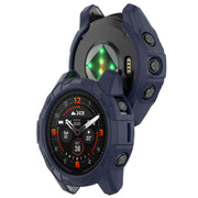 For Garmin Epix Pro / Epix Pro Gen 2 47mm / Fenix 7 / 7 Pro Armored TPU Half Wrapped Watch Protective Case(Blue)
