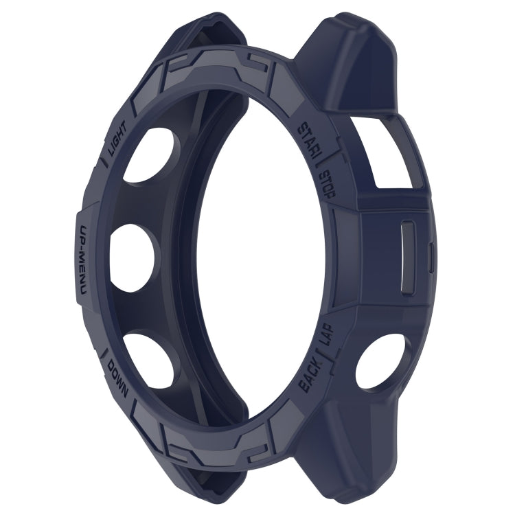 For Garmin Epix Pro / Epix Pro Gen 2 47mm / Fenix 7 / 7 Pro Armored TPU Half Wrapped Watch Protective Case(Blue)