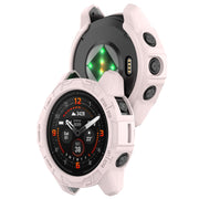 For Garmin Epix Pro 47mm / Fenix 7 / 7 Pro Armored TPU Half Wrapped Watch Protective Case(Pink)