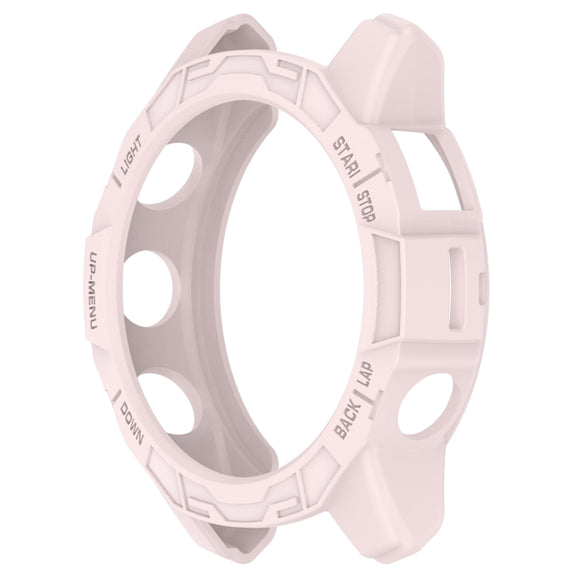 For Garmin Epix Pro 47mm / Fenix 7 / 7 Pro Armored TPU Half Wrapped Watch Protective Case(Pink)