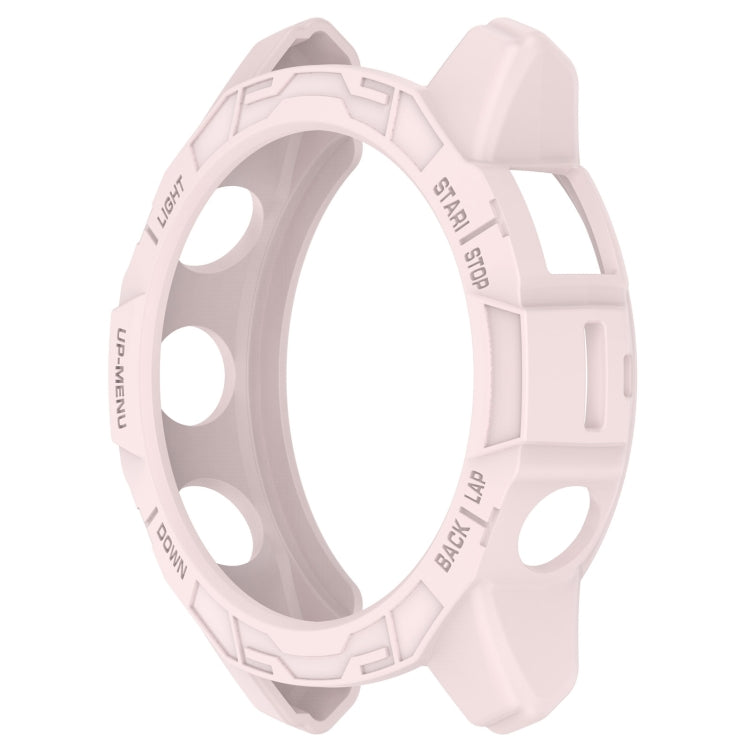 For Garmin Epix Pro 47mm / Fenix 7 / 7 Pro Armored TPU Half Wrapped Watch Protective Case(Pink)