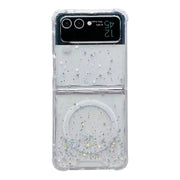 For Samsung Galaxy Z Flip3  Magsafe Glitter TPU Phone Case(White)