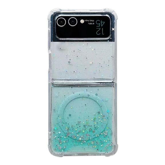 For Samsung Galaxy Z Flip4 Magsafe Glitter TPU Phone Case(Green)
